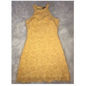 YELLOW LACE DRESS